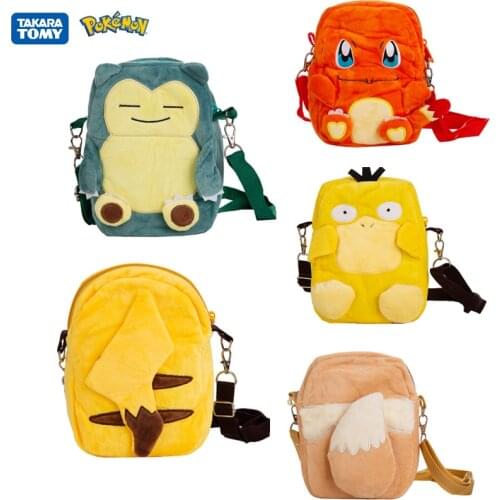 Pokemon Plush Shoulderbag Pikachu Casual Bag Multifunction Cartoon Charmander Messenger Bag Children Toy Birthday Gifts