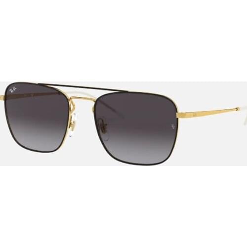 Rayban 3588 90548G 55 Sunglasses Vintage Balck Gold Frame Grey Gradient Lenses High Quality Vision Unisex Sunglasses 2021