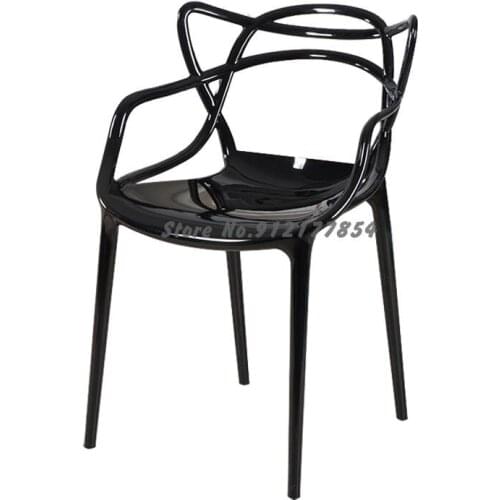 Modern Fashion Transparent Dining Chair With Armrest Crystal Chair Hotel Club Restaurant Simple Acrylic Chair