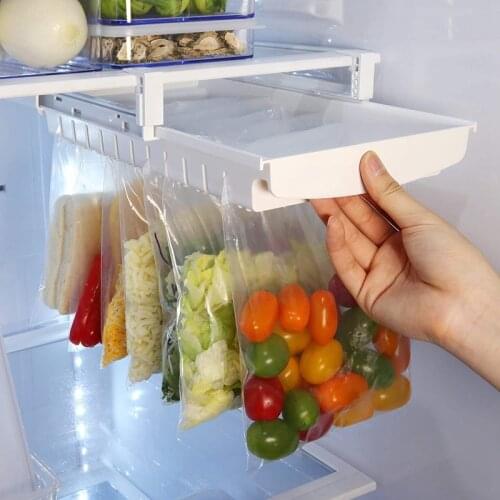 Fresh-keeping Bag Storage Rack Refrigerator Ziplock Bag Organizer Household Kitchen Storage Organizer Rack Shelf