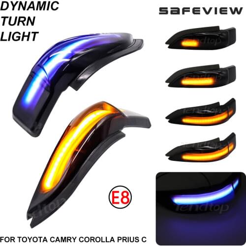For Toyota Corolla Camry Prius Vios CHR Yaris Venza Avalon Altis Dynamic Blinker Indicator Lamps Streamer Turn Signal Lights