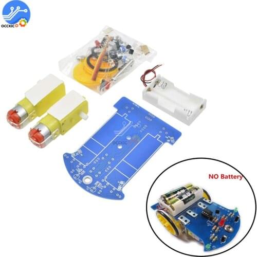 D2-1 Intelligent Tracking Line Smart Car Kit Motor Electronic Smart Patrol Automobile DIY Electric Car Robot Parts