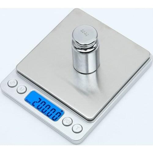 Stainless Steel Jewelry Electronic Scales Weigh 0.01g 0.1g Portable Food Tea Scales Mini Pocket LED Display Kitchen Scales