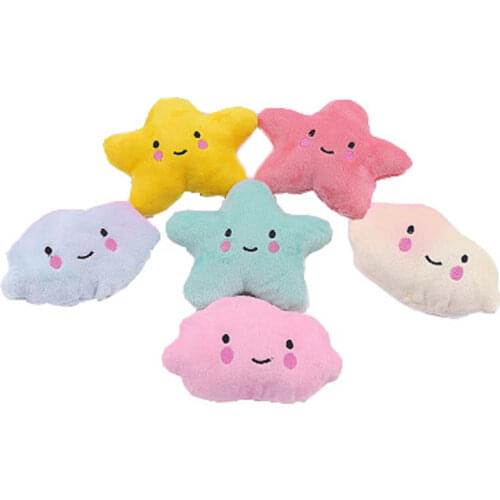 Pet Chew Cotton Star Cloud Shape Play Toys Pet Dog Puppy Cat Tugging Chew Squeaker Quack Sound Toy Chew Donut Play Toys