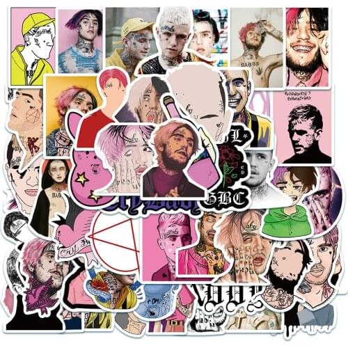 10/30/50PCS/Pack Rapper Lil Peep Graffiti Stickers For Notebook Motorcycle Skateboard Computer Guitar Luggage Decal Sticker Toy