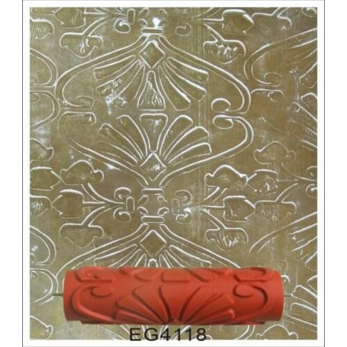 10 inch blue rubber roller wall decoration painting roller 10" DIY decorative wall paint roller without hand grip EG4118