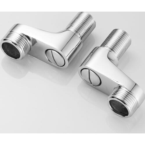 2Pcs Shower Faucet Adjustable Adapter Solid Brass Wall Mounted Width Adjustable Angle S-unions Bathroom Accessories