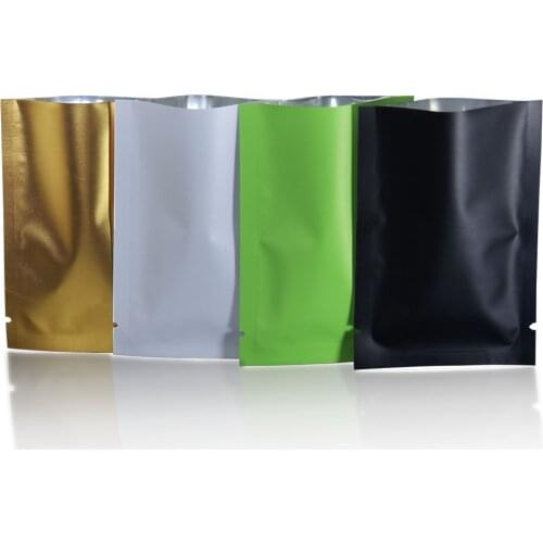 200Piece/Lot Open Top Matte Aluminum Foil Bag Coffee Tea Food Bag Mylar Foil Vacuum Packaging Bag Heat Seal Storage Pack Pouches