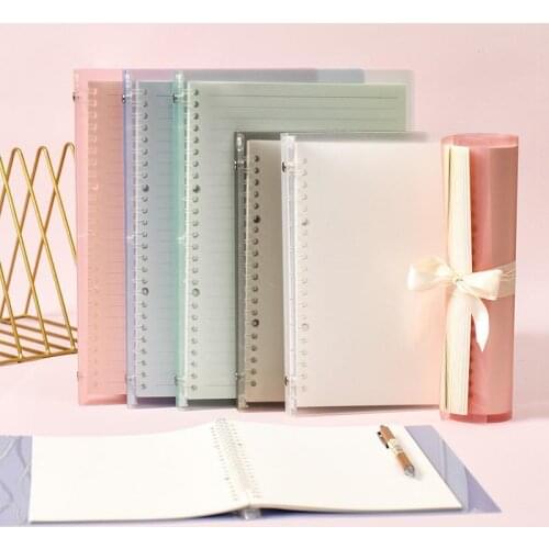 2021 A5/B5 Loose Leaf Notebook Blank Grid Line Dot English Paper Refill Spiral Binder Note Book Weekly Planner Office School