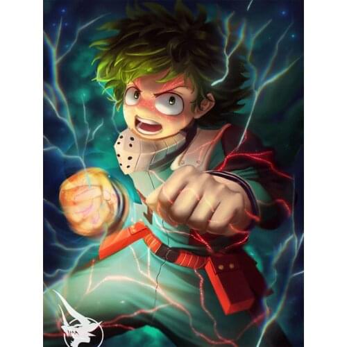 5D Diy Diamond Painting Izuku Midoriya Cross Stitch Kit Full Drill Embroidery Mosaic Art Picture of Rhinestones Decor