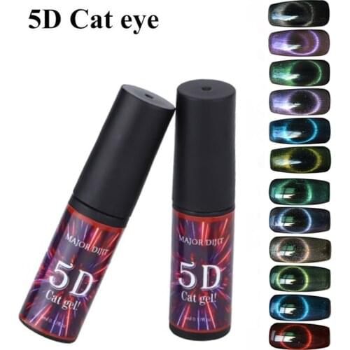 5D Cat Eye UV Gel Nail Polish DIY Magnet Laser Nail Art Lacquer Starry Sky Effect Varnish For Manicure Decorations 5ml