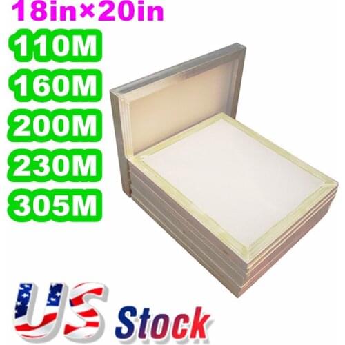 6pcs - 18" x 20" Aluminum Silk Screen Frame with 110/160/200/230/305 Mesh (Tubing:1"x 1.5")