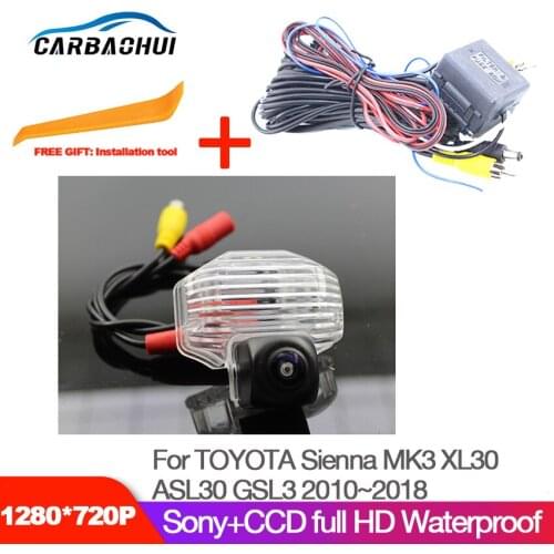 Car Rear View Back Up Reverse Parking Camera For TOYOTA Sienna MK3 XL30 ASL30 GSL3 2010~2018 CCD HD Night Vision high quality