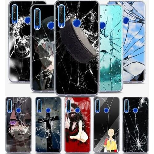 Broken glass art Silicone Cover For Honor 30 30S 30i 9 10 9A 9C 9S 9N 10i 10X 9X Lite Pro 5G Phone Case