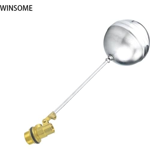 DN15 DN20 Male Thread Water Tank Ball Stainless Brass Flow Control Float Sensor Valve Copper Fitting 1/2inch Male To Pipe