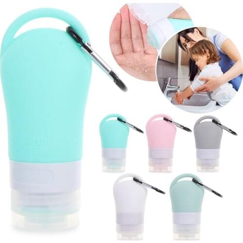 Travel accessories Refillable Shampoo Portable Sub-bottling Tube Empty Bottles Squeeze Container Hook Silicone Bottle