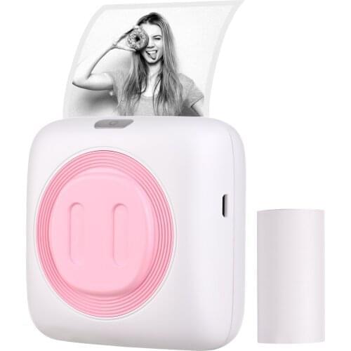 Mini Pocket Thermal Photo Printer Portable Wireless BT Mobile Printer Label Maker for Picture Study Notes Journal Printing