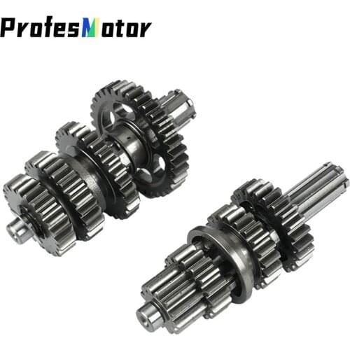 LF125 Transmission Gear Box Main Counter Shaft Assy For lifan 125 125cc 1P52FMI Horizontal Engine kayo BSE Dirt Pit Bike Parts