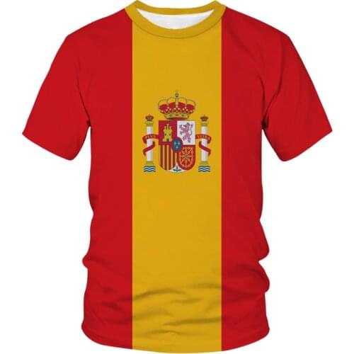 2021 summer Japan, South Korea, Spain national emblem printed 3D mens T shirt, UK, USA,Brazil national emblem childrens Tshirt