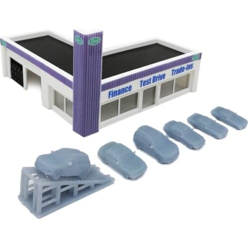 Outland Models Railway Scenery Car Dealership Building 1:220 Z Scale