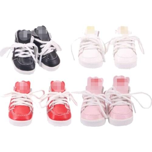 Doll 5.4 cm Strap Fashion Canvas Shoes Casual Shoes Fit 14.5 Inch Baby New Born Doll，Our Generation ,DIY Gift For Childrens