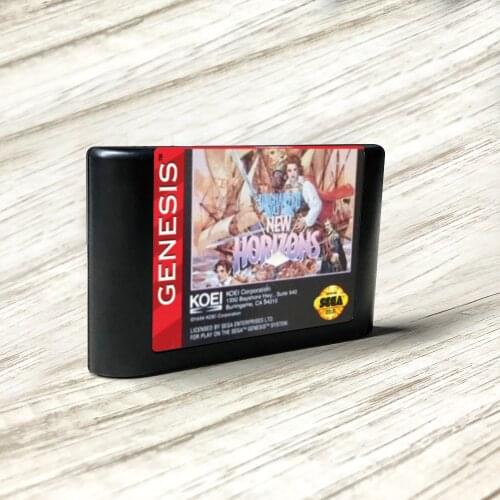 New Horizons - USA Label Flashkit MD Electroless Gold PCB Card for Sega Genesis Megadrive Video Game Console