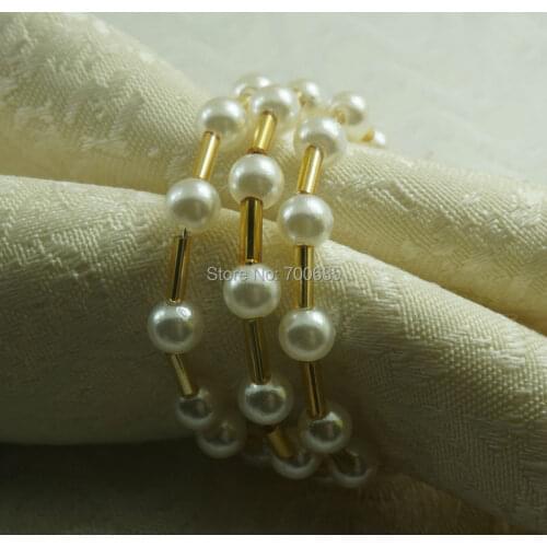 Wholesale pearl napkin ring, bulk napkin holder