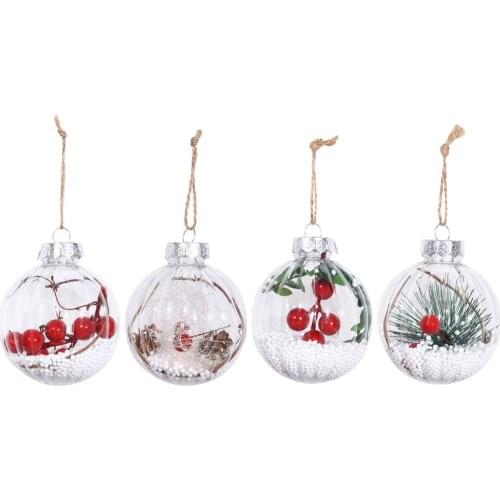 Christmas Transparent Hanging Ball For Xmas Tree Bauble Xmas Hanging Ball Christmas Decorations For Home Christmas Tree Ornament