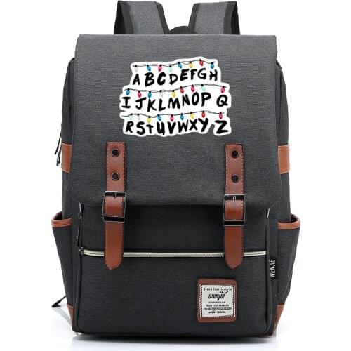 Stranger Things Eleven Friends Don't Lie Boy Girl Student School bag Teenagers Schoolbags Canvas Women Bagpack Men Belt Backpack