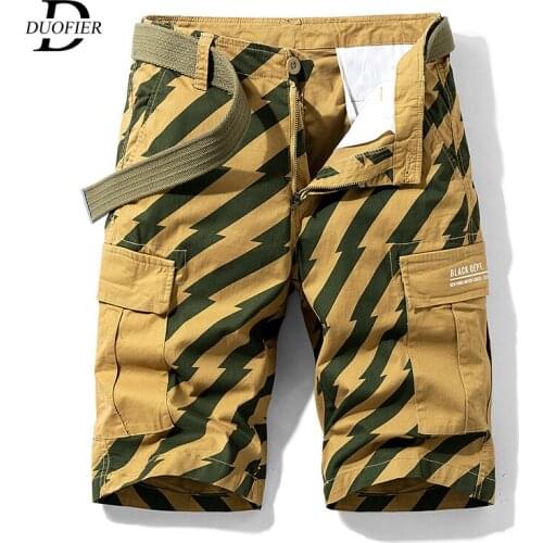 New Summer Mens Camo Cargo Shorts Cotton Military Camouflage Male Jogger Board Short Pants Men Brand Clothing Outwear