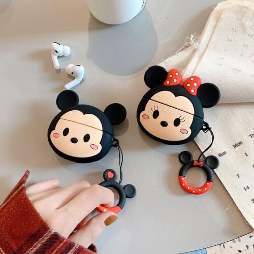 Cartoon Minnie Mickey AirPods Cover Silicone Cute Apple 3 Generation Wireless Bluetooth Headset Shell Accessories Toy