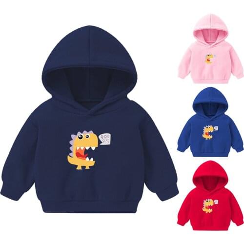 Boy Moletom Autumn Winter Sweatshirts Childrens Cartoon Dinosaur Hoodie Sweatshirt Boys Outerwear Girls Fashion Clothes L3