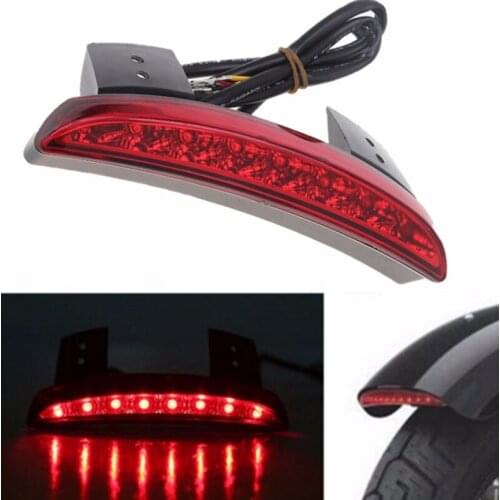 Red/Smoke Chopped Fender Edge Motorcycle 8 LED RED Stop Running Brake Rear Tail Light for Sportster XL 883N 1200N XL1200V