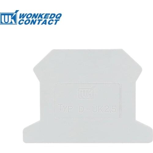 1Pc D-UK2.5 End Barrier Plate For UK2.5B Blocks Connector D-UK2.5B Din Rail Terminal Block Accessories End Cover D-UK 2.5