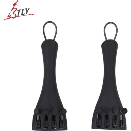1 Piece Black Carbon Fiber Violin Tailpiece Drawplates + Tailgut + Fine Tuners 3/4 4/4 Violin Accessories
