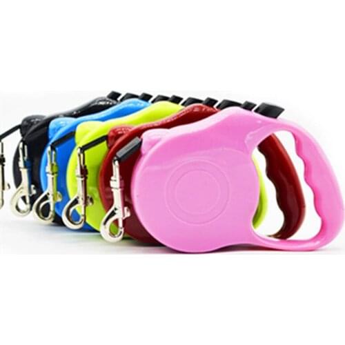 1Pcs Dog Leash Extending Traction Rope Small Medium Dog Supplies Dogs Walking Lead Leash Automatic 3M/5M Pet Product Plastic