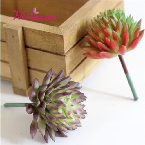 1pcs Various Artificial Succulent Plants Lotus Landscape Decorative Flower Mini Green Fake Succulents Plant Garden Arrangement