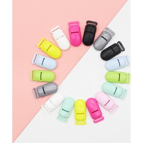 100PCS Baby Soothing Plastic Pacifier Clip Buckle Pacifier Chain Anti-drop Chain Clip Plastic Clip Pacifier Chain Accessories