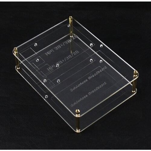 2 Layers Raspberry Pi 3B Acrylic Mounting Plate Case DIY Prototype Experiment Expasion Board for Raspberry Pi 3 Model B Plus 2B