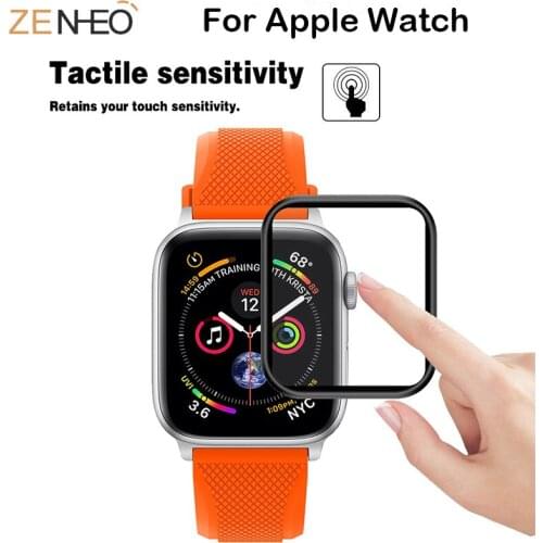 42mm 44mm for Apple iWatch Series 4 3D Curved Glass Screen Protector Full Cover for Apple Watch Tempered Glass Protective Film
