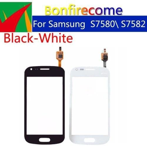 50pcs\lot For Samsung Galaxy Trend Plus S7580 S7582 Touch Screen Panel Sensor Digitizer Front Glass Outer Lens Touchscreen