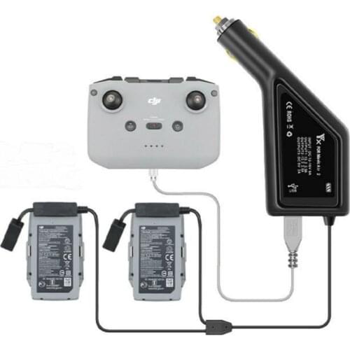 3 in 1 Car Charger for DJI Mavic Mini more convenient to use Quickly charging,about 100 min to charge 2 batteries simultaneously
