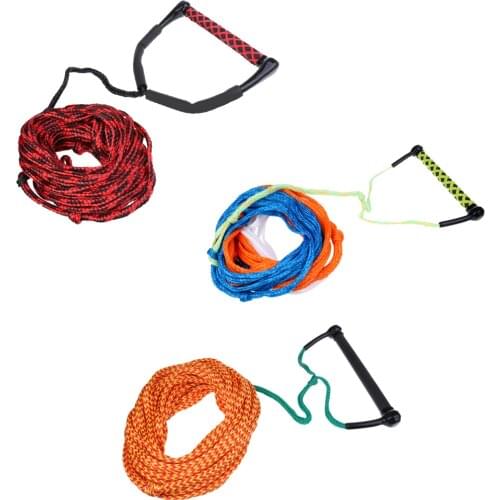 Safety Surfing Acces 1000kg 23 Meters 10mm Water Ski Wakeboard Rope with Handle Grip for Leash Knee Boarding Waterski Euquipment