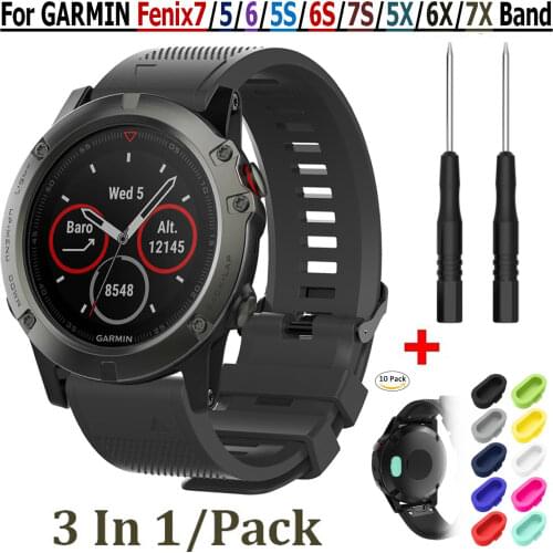 3in1 Quick Release Watchband Strap for Garmin Fenix 5 Port Protector Resistant And Anti-dust Plugs For Garmin Fenix 5 Watch Band
