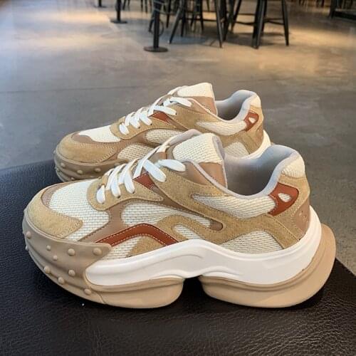 European Station Street Candy Color Daddy Shoes Womens Super Hot Trendy Brand Increased Thick-soled Casual Lace-up Sports Shoes