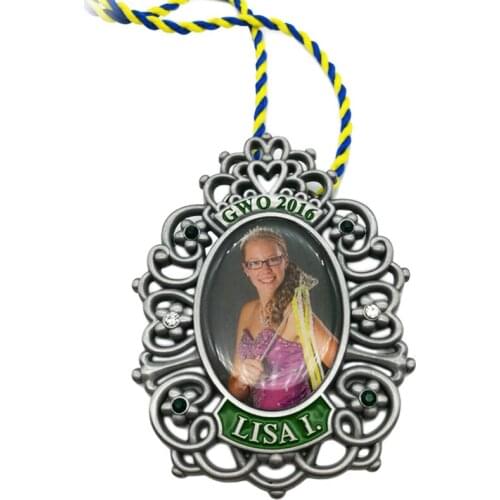 Custom Engraved Zinc Alloy Silver Souvenir Medallion for Promotion k20093