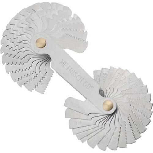 FJS Screw Gauge Set Thread Pitch Gage 52 Blades 60 degree Metric 55 degree MM & SAE Measuring Tools