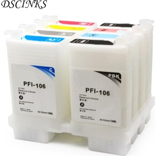 8 Colors PFI-101 PFI101 Refillable Ink Cartridge for Canon IPF6000S IPF-6000S IPF 6000S Printer with Chip PFI 101