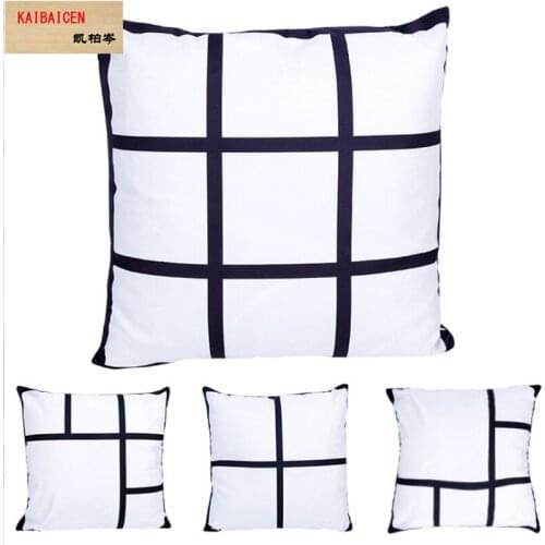 Blank polyester peach skin pillow case 9 grid /6 4 grids Sublimation heat press print pillowcase 40*40cm Two sides 10 pieces/lot