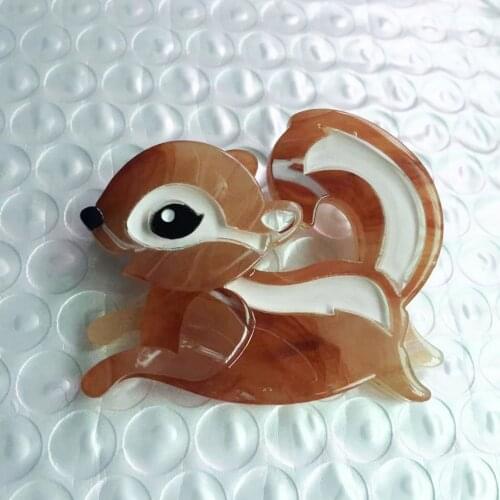 Forest Style Mushroom Brooches Pins Little squirrel Rabbit Bunny Brooch Pin Resin Accessory